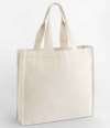 W940 Westford Mill Chevron Handle Shopper Natural colour image